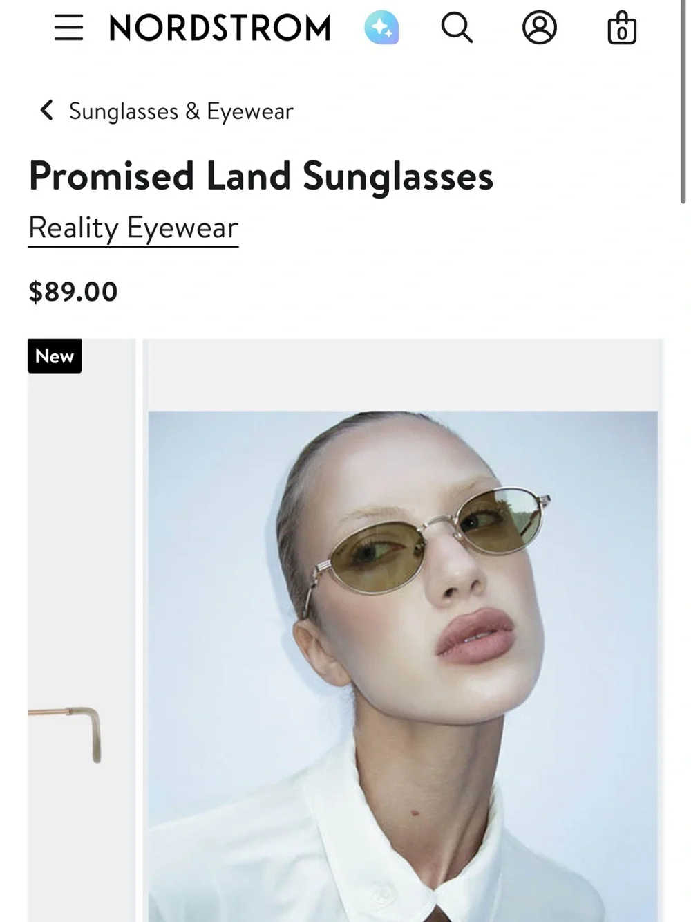 Reality eyewear Oval Gold Frame Sunglasses with Olive Green Lenses promise land